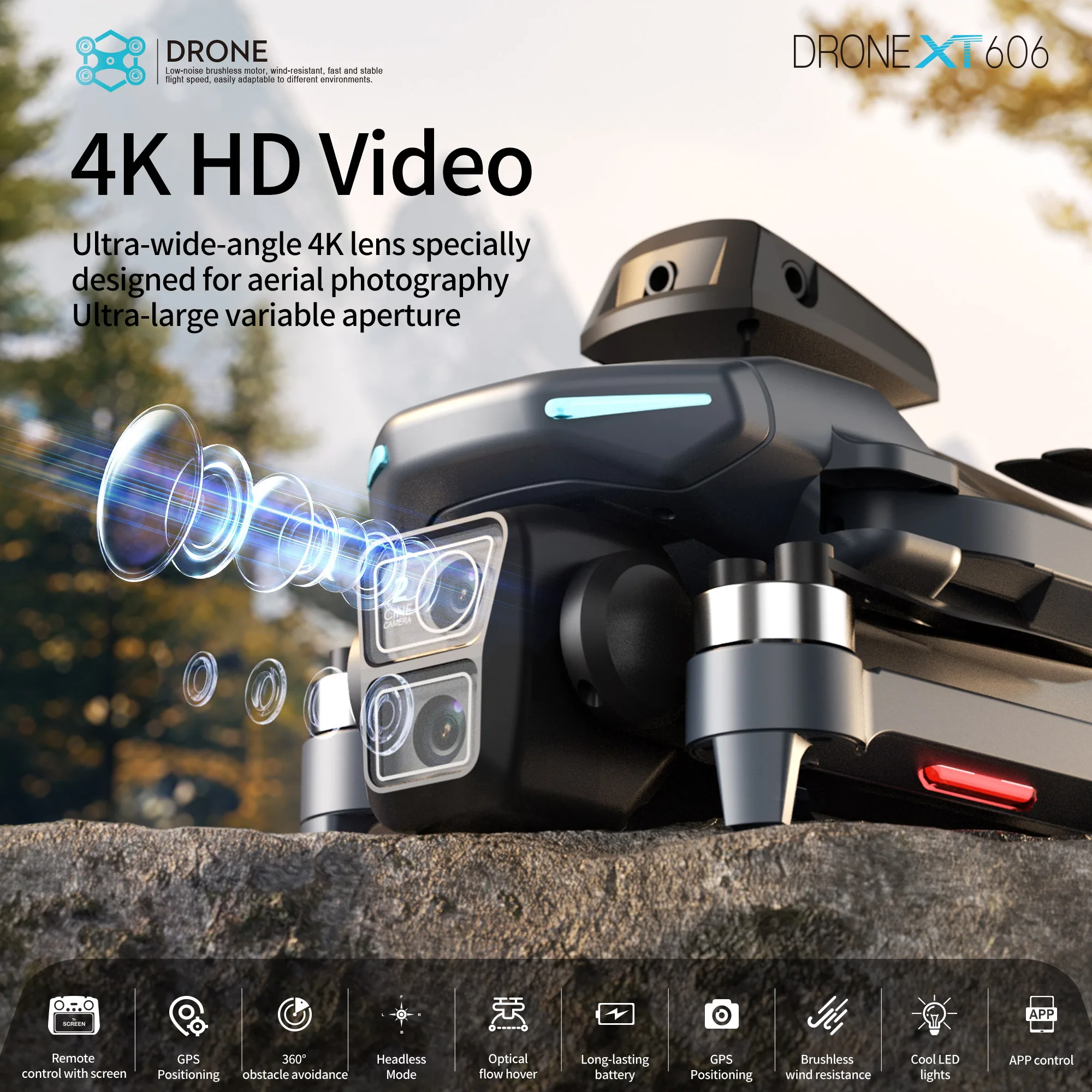 Lenovo XT606 MAX GPS Drone 4k  - огляд і ціна Drone Gps Mount